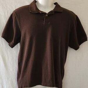Faded Glory Vintage Washed Short Sleeved Collard Polo Shirt Boy's Size XXL (18)